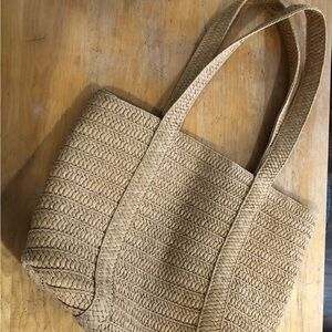 Woven Straw Tote Purse